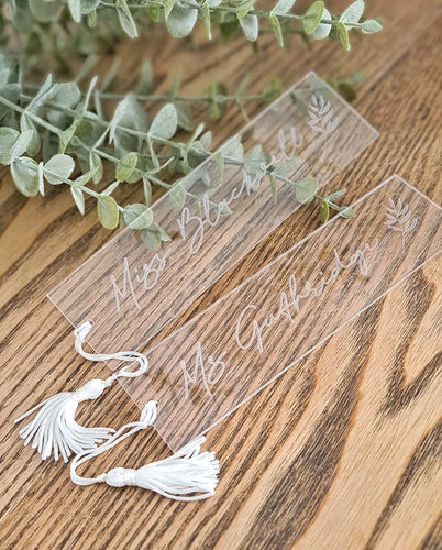 Clear Bookmark with Tassels