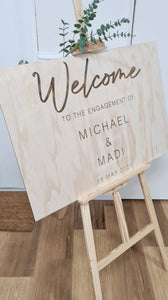 Engraved Welcome Sign