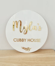Acrylic Cubby Sign