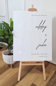 Minimalistic Wedding Sign