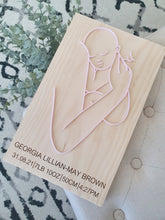 Mum & baby wooden board