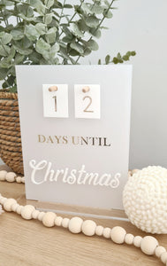 Christmas Count Down Plaque
