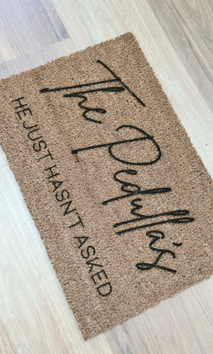 Door Mat with a Hint!