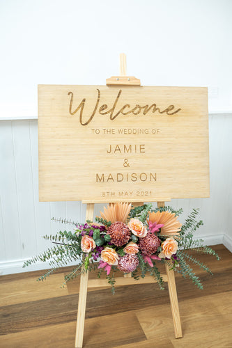 Engraved Welcome Sign