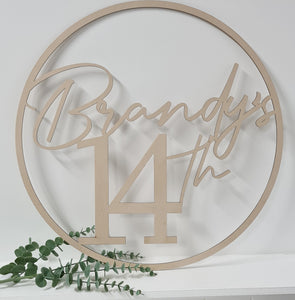 MDF Round sign