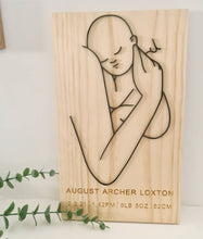 Mum & baby wooden board