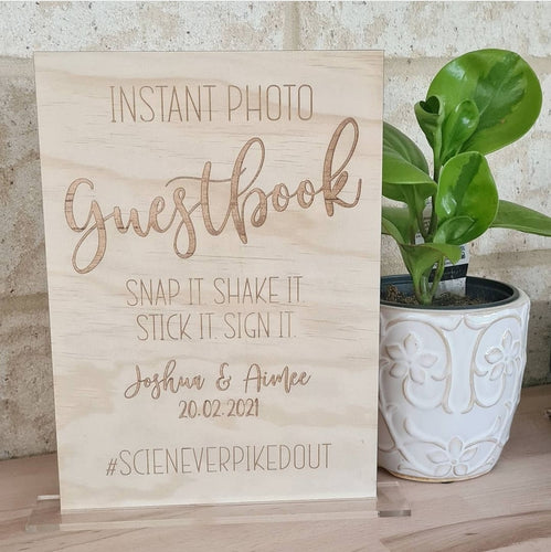 Wooden Guest Book Sign